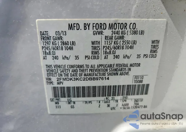 2FMDK3KC2DBB97614: 77534245