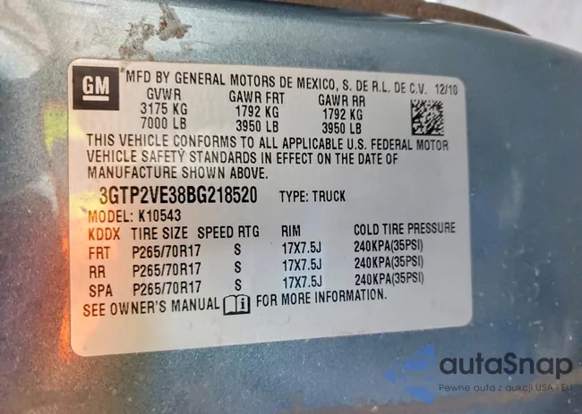 3GTP2VE38BG218520: 78411575