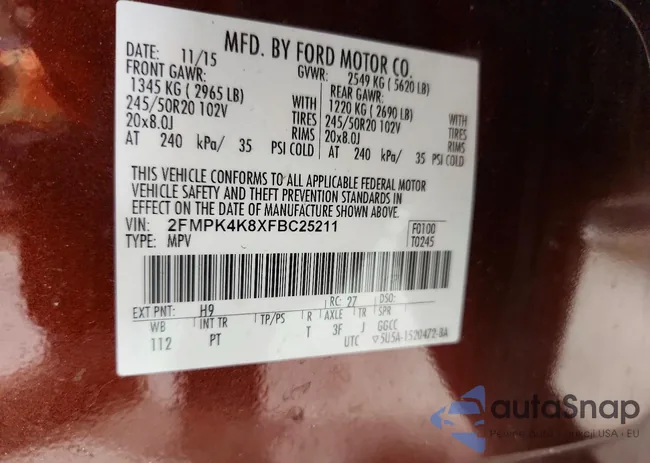 2FMPK4K8XFBC25211: 77016895