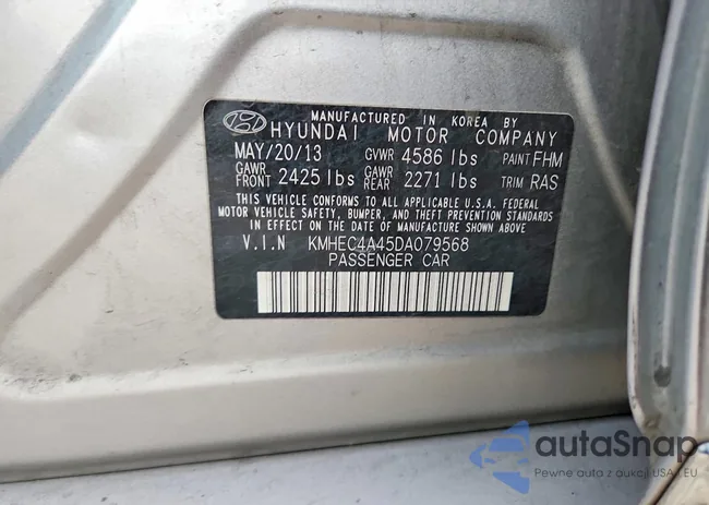 KMHEC4A45DA079568: 77036465