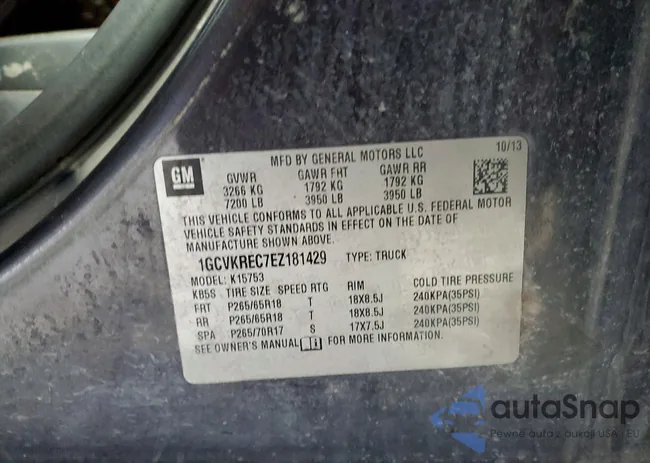 1GCVKREC7EZ181429: 78566195