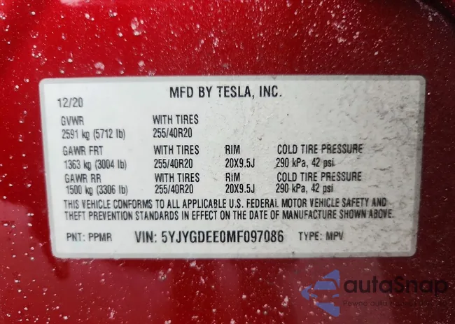 5YJYGDEE0MF097086: 76945615