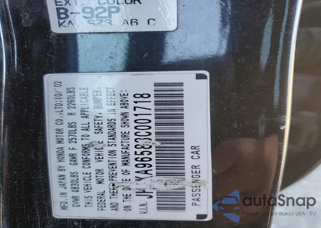 JH4KA96583C001718: 78349085