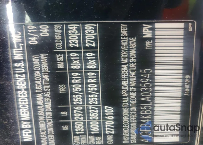 4JGFB4KB5LA035945: 76644015