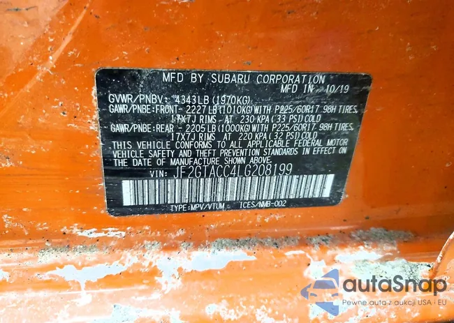 JF2GTACC4LG208199: 75904665