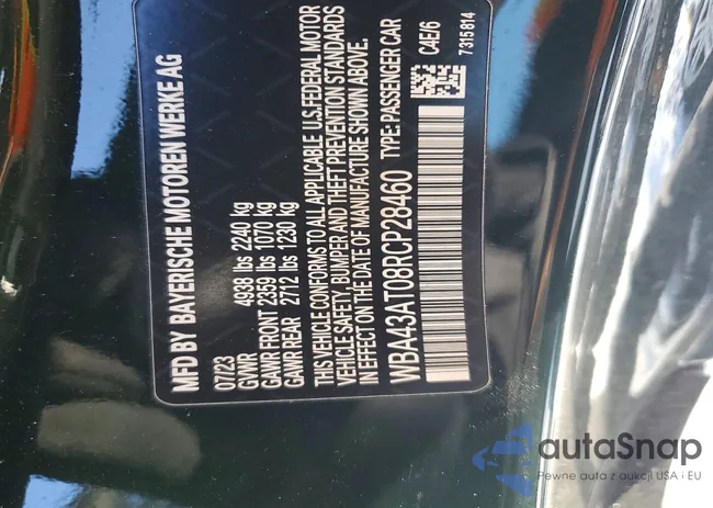 WBA43AT08RCP28460: 74810395
