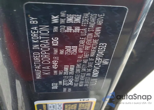 KNDPVCAG3P7041513: 78152145