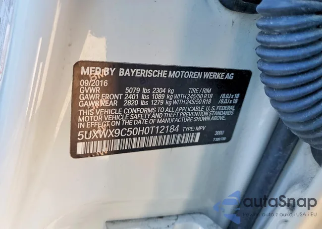 5UXWX9C50H0T12184: 76005995