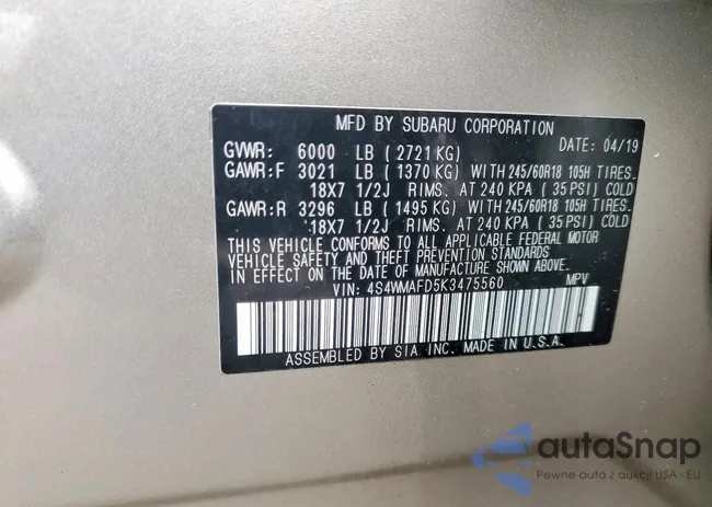 4S4WMAFD5K3475560: 78711205