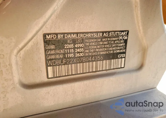 WDBUF22X07B044356: 76280835