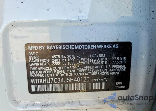 WBXHU7C34J5H40120: 76985495