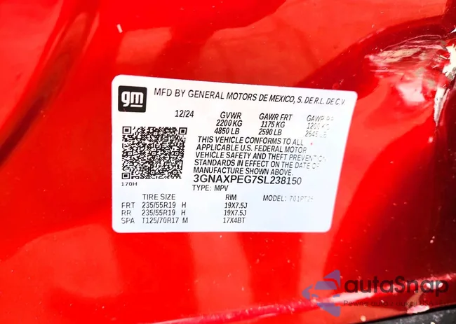 3GNAXPEG7SL238150: 77468365