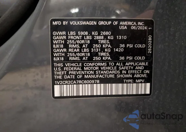 1V2CR2CA7RC600978: 76552585