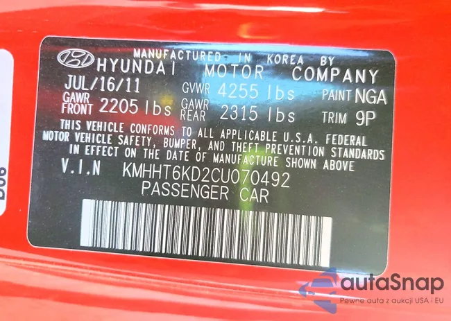 KMHHT6KD2CU070492: 77896385