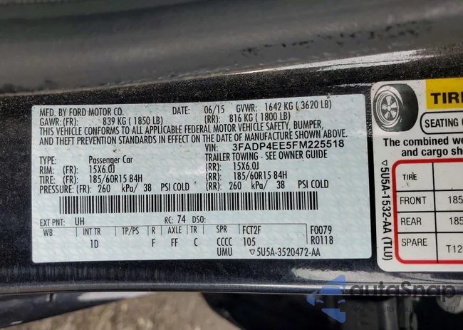 3FADP4EE5FM225518: 77567005