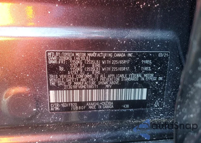 2T3G1RFV6MC198511: 75797725