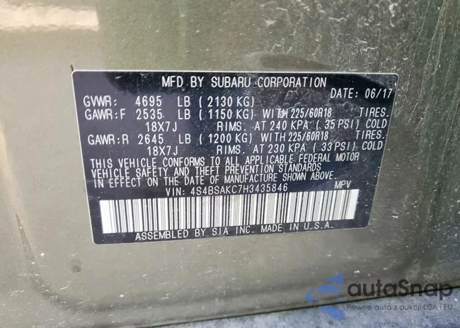 4S4BSAKC7H3435846: 75554085