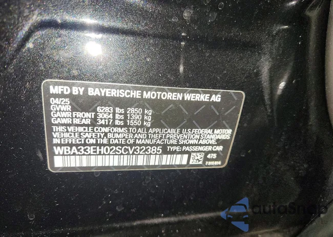 WBA33EH02SCV32385: 78831145