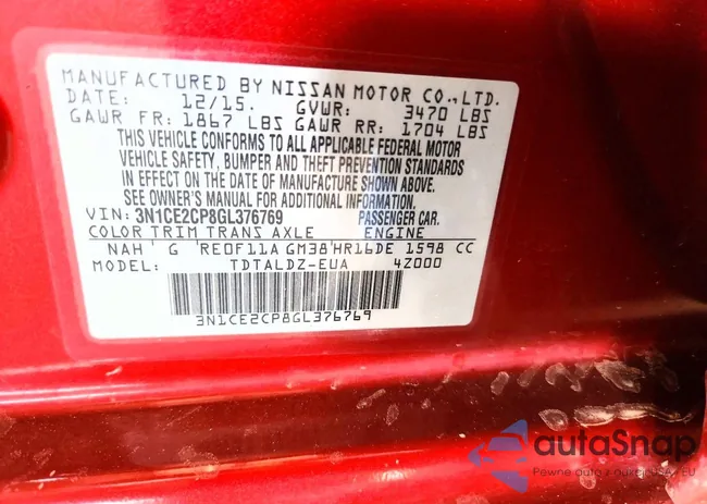 3N1CE2CP8GL376769: 77238905