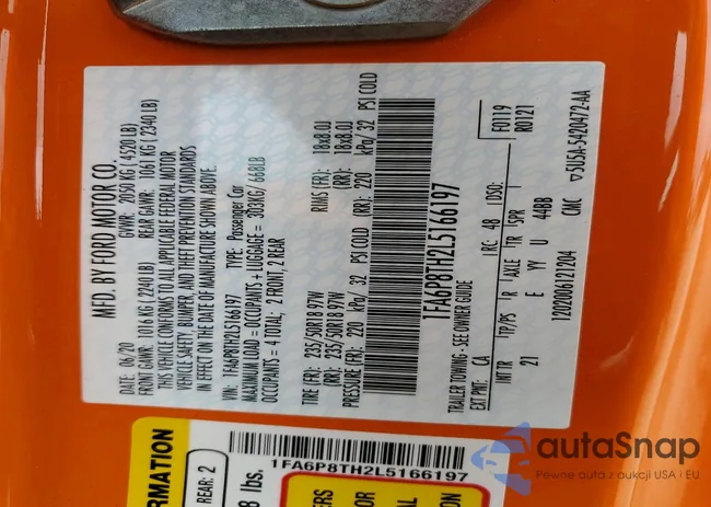 1FA6P8TH2L5166197: 72236385