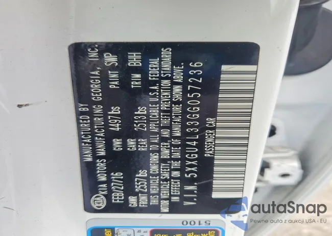 5XXGU4L33GG057236: 77675895