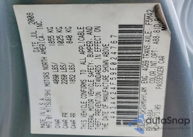 4A3AK24F59E024767: 76811055