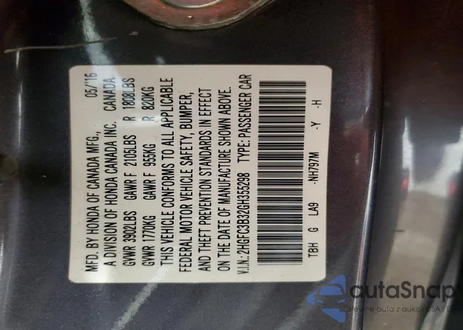 2HGFC3B32GH355298: 75669995