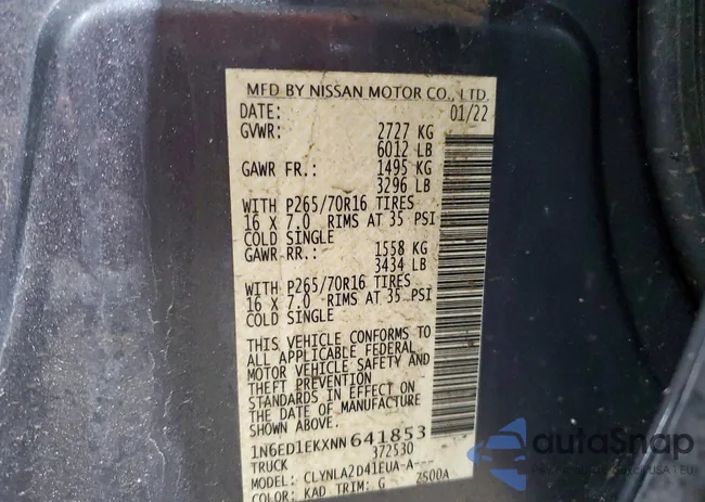 1N6ED1EKXNN641853: 77656775