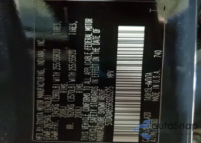 5TDADAB55RS005275: 78136775