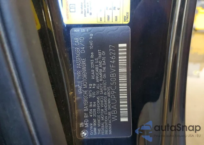 WBAUP9C50BVF46277: 79083225