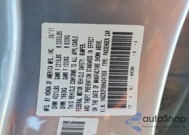 1HGCR2F98HA247956: 77073915