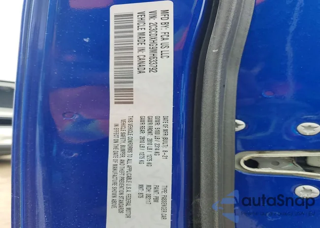 2C3CDXHG9MH633792: 72127675