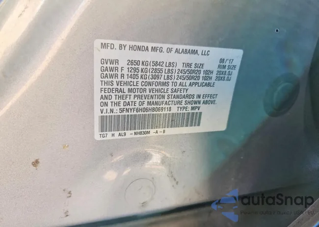 5FNYF6H06HB069118: 78357185