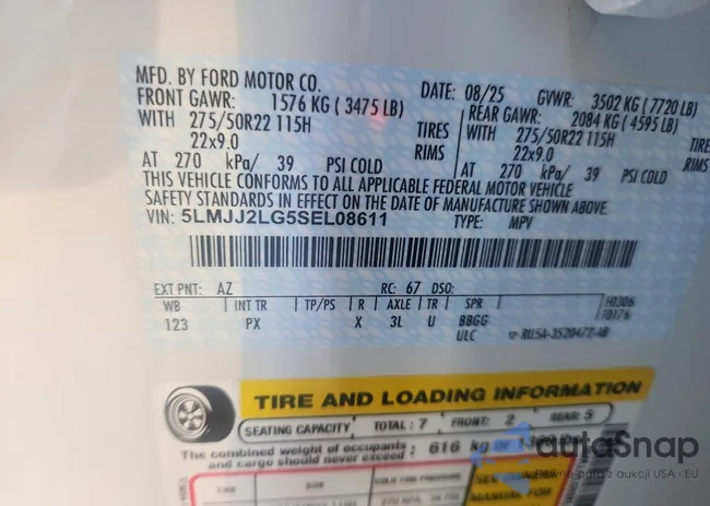 5LMJJ2LG5SEL08611: 77155535