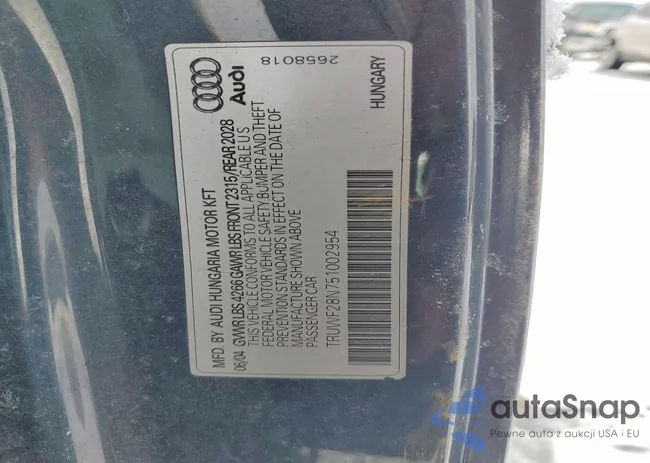 TRUWF28N751002954: 76284375