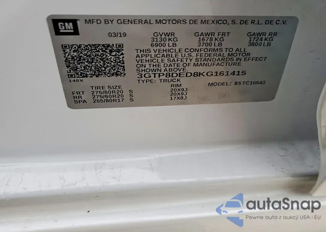 3GTP8DED8KG161415: 76950255