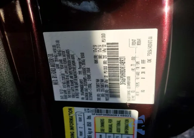 3FA6P0HR8DR148921: 78171215