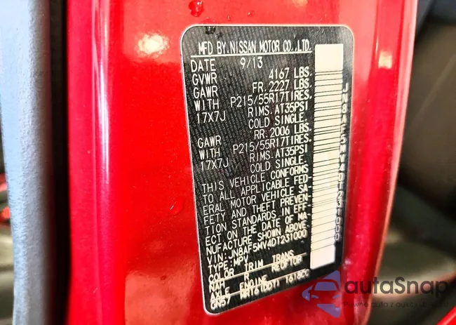 JN8AF5MV4DT231000: 77148585