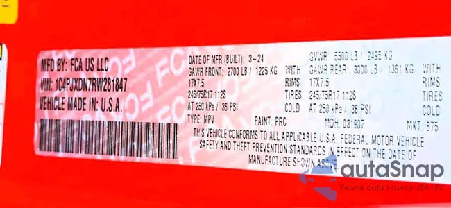 1C4PJXDN7RW281847: 76770815