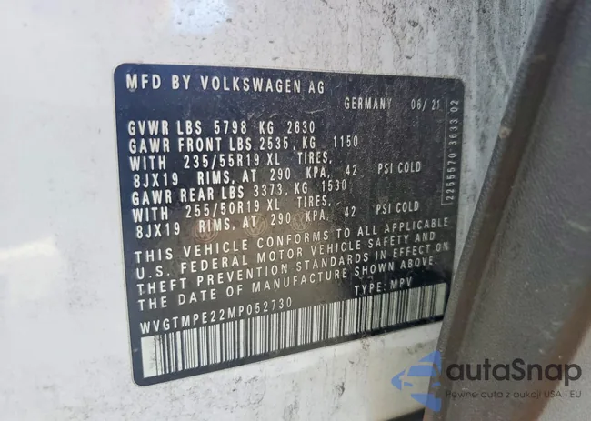 WVGTMPE22MP052730: 78330665