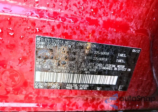 JTMD6RFVXND060987: 76277705