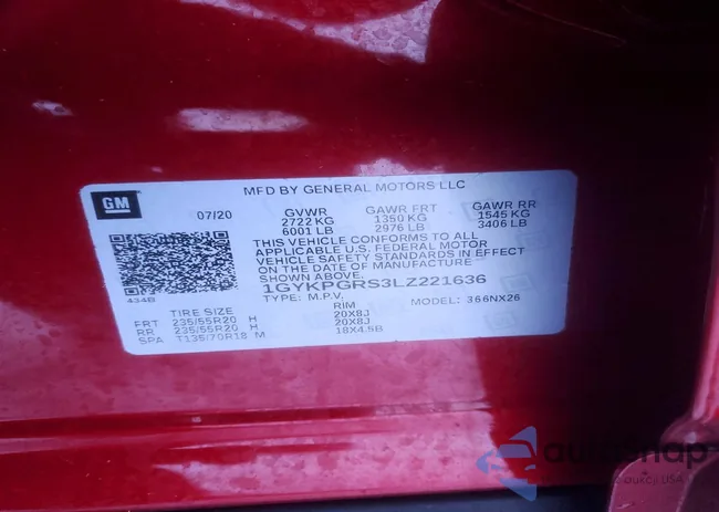 1GYKPGRS3LZ221636: 75080355