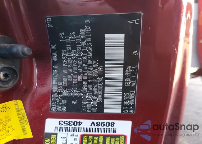 5TDXK3DC0DS337785: 75710025