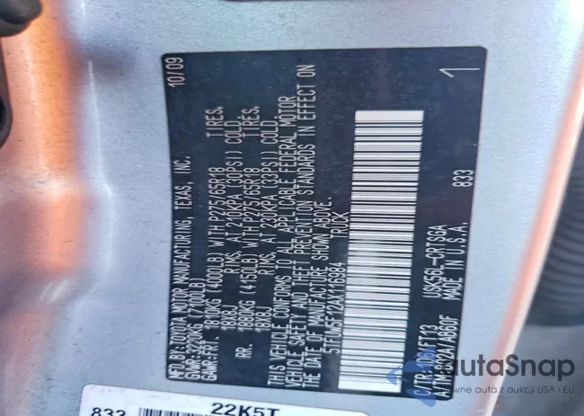 5TFUW5F12AX116984: 77930115