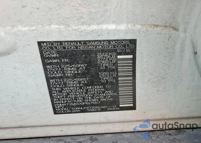 KNMAT2MV0GP617557: 76190765