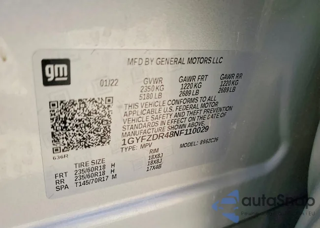 1GYFZDR48NF110029: 75164525