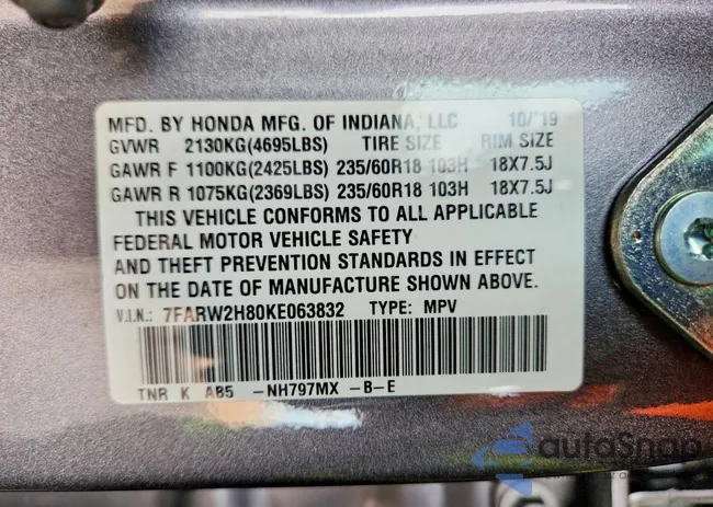 7FARW2H80KE063832: 78727715