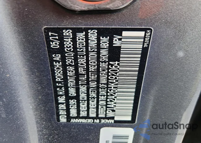 WP1AA2A26HKA92064: 74912505