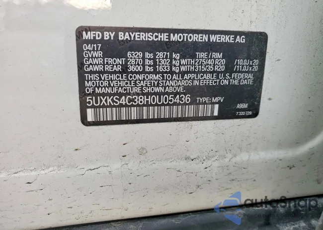 5UXKS4C38H0U05436: 74703095