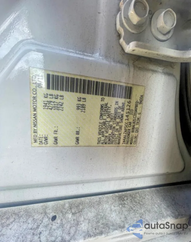 1N4AL2AP5CC145126: 76643035